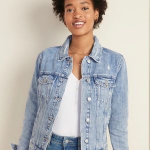 Old Navy Distressed Jean Jacket